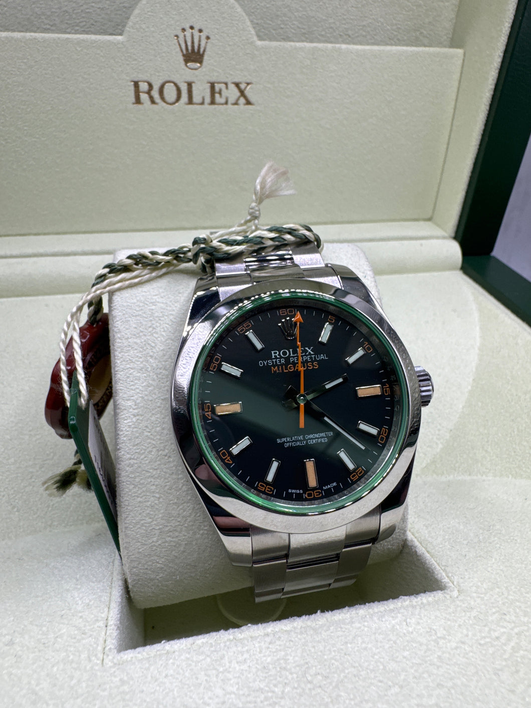 ROLEX MILGAUSS 40MM BOX & PAPERS £8,450 WSN 3592