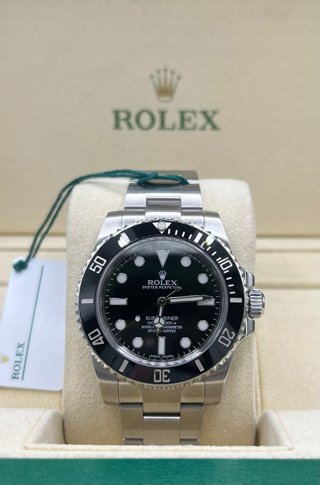 2016 Ceramic-Bezel Rolex SUBMARINER model 114060 in Very Good Condition