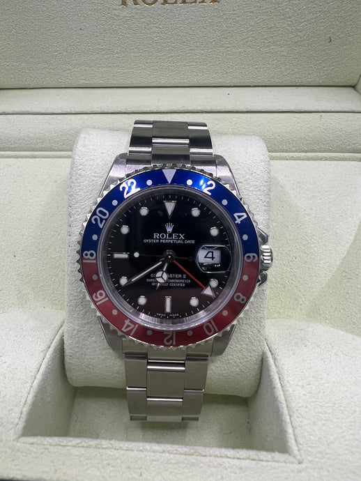 2005 ROLEX GMT-MASTER II 40MM 16710 'PEPSI' BOX & PAPERS £11,750  WSN 3416