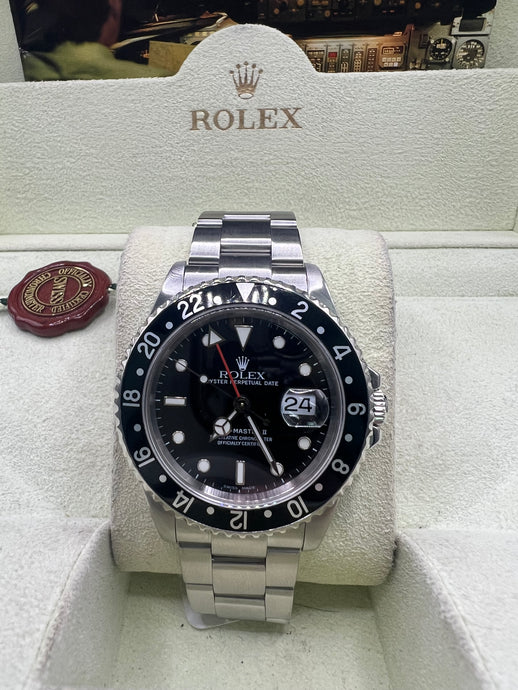 2005 ROLEX GMT-MASTER II 40MM 16710 BOX & PAPERS £8,950  WSN 3411