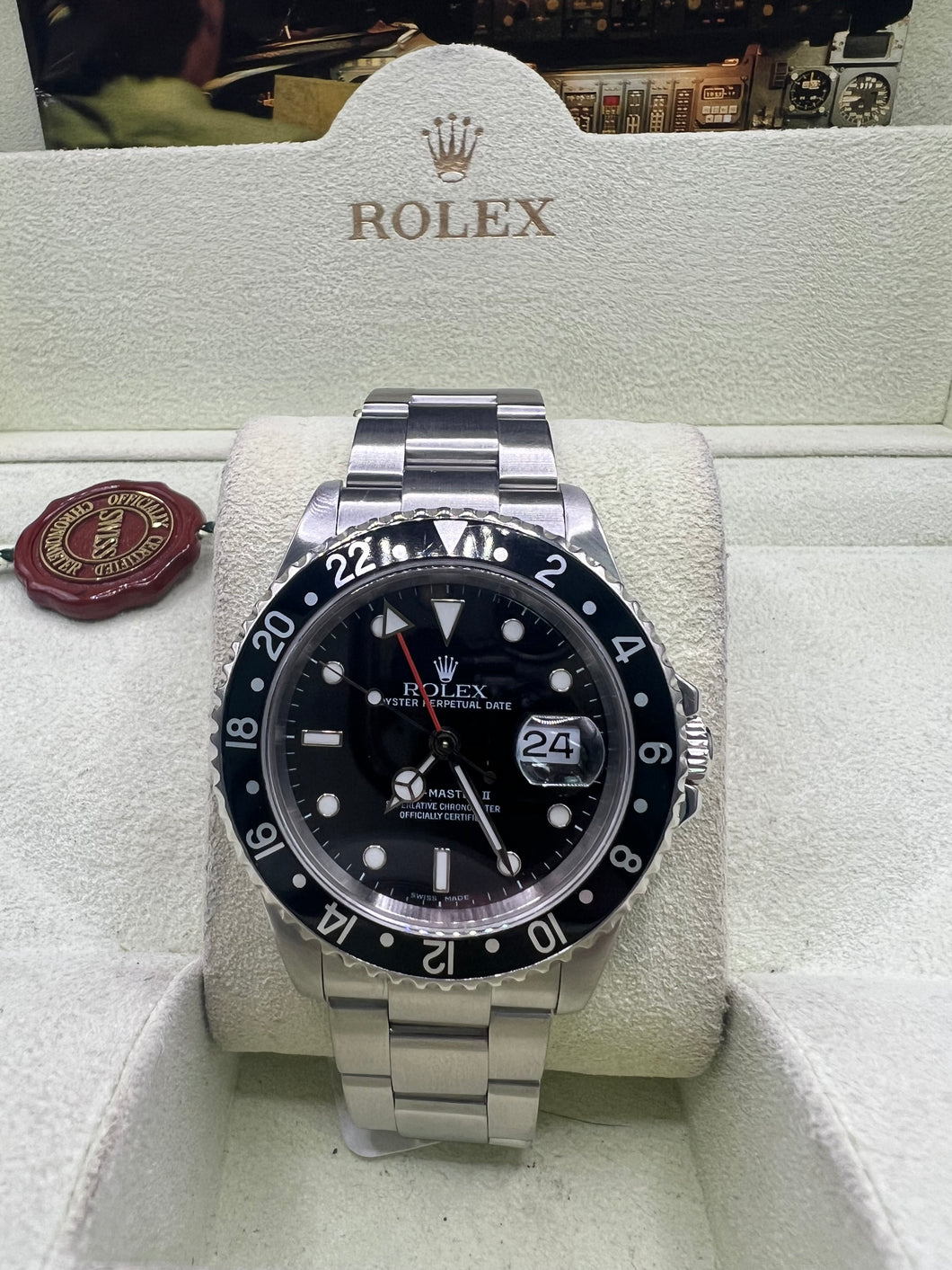 2005 ROLEX GMT-MASTER II 40MM 16710 BOX & PAPERS £8,950  WSN 3411