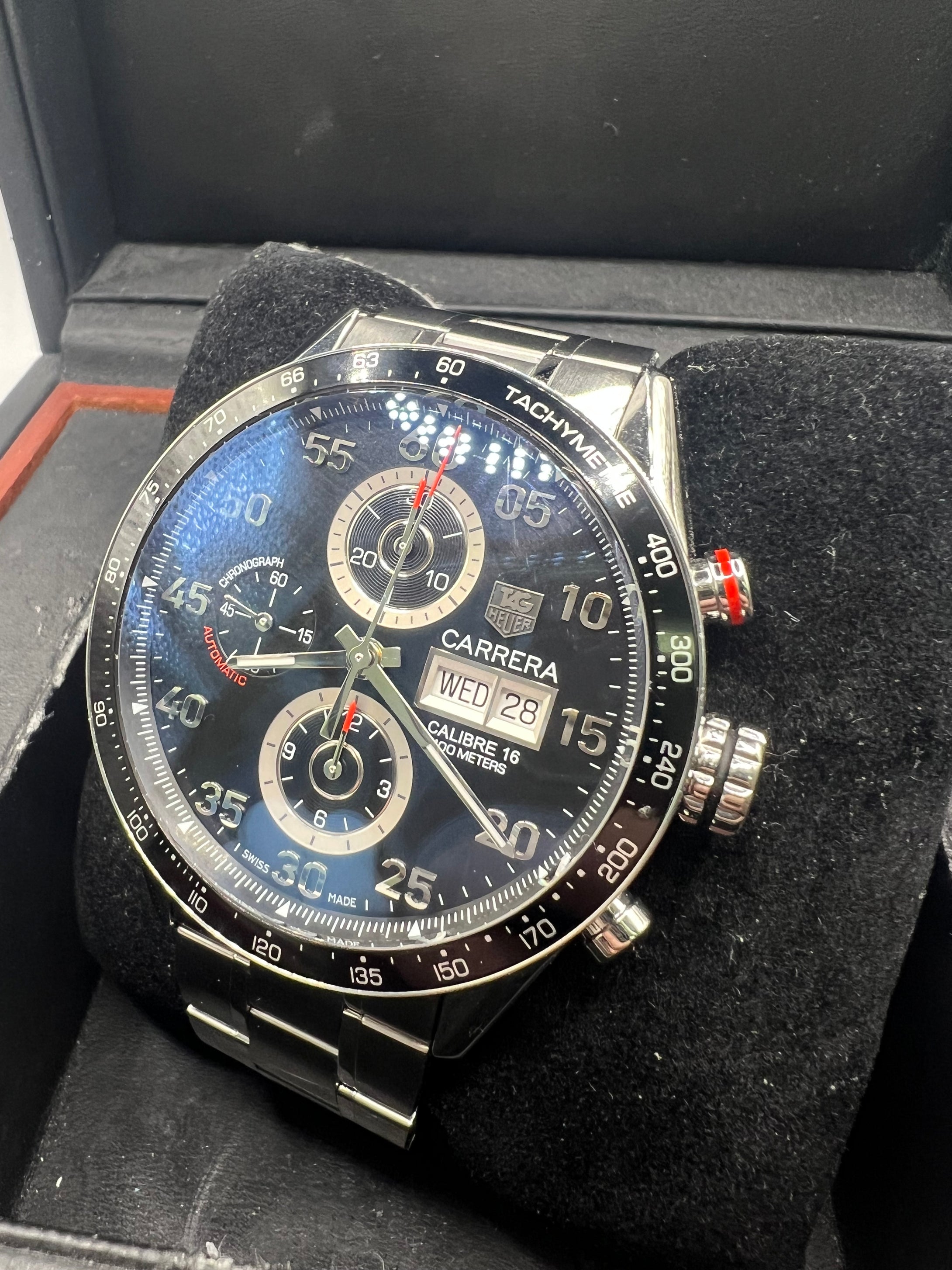 TAG HEUER CARRERA 43MM CV2A10 BOX & PAPERS £2,450  WSN 3026