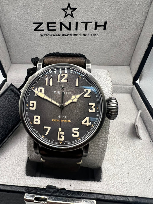 ZENITH PILOT 45MM BOX & PAPERS £4,600  WSN 2401