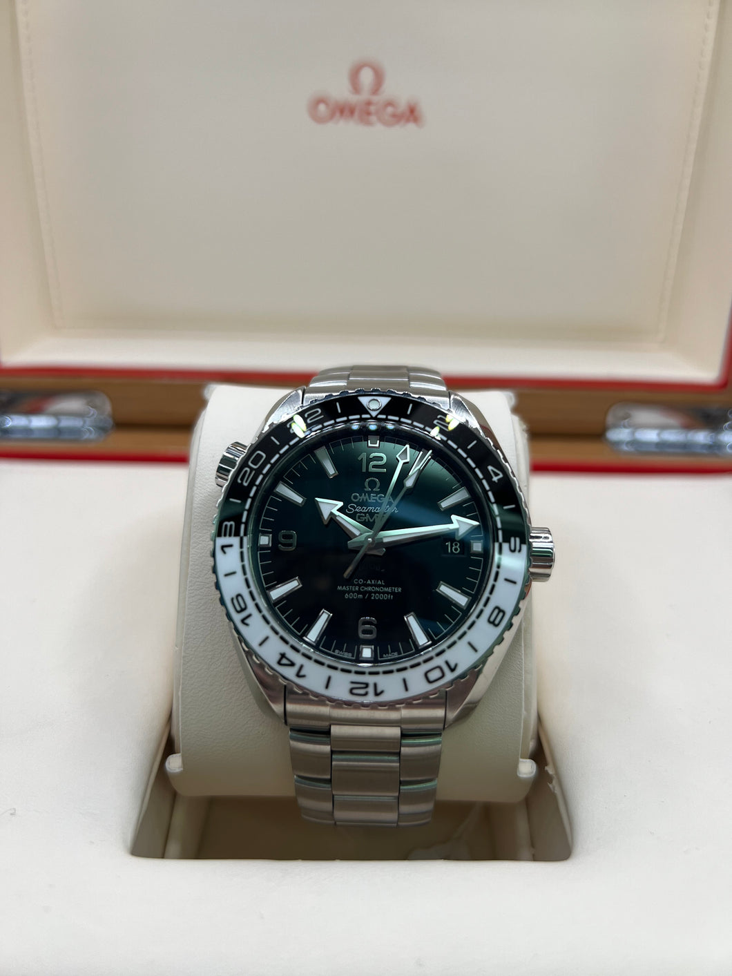 OMEGA SEAMASTER PLANET OCEAN GMT 'OREO' BOX PAPERS £5,450