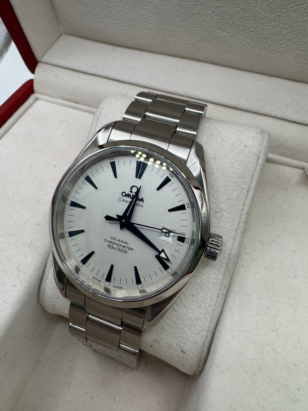 OMEGA SEAMASTER AQUATERRA CO-AXIAL 39MM BOX & PAPERS £3,250 WSN 3257
