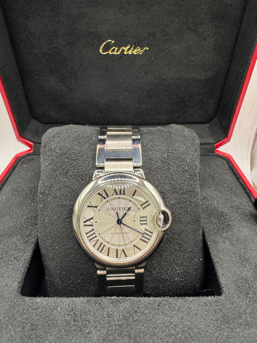 CARTIER BALLON BLEU 36MM BOX & PAPERS £4,250 WSN 3352