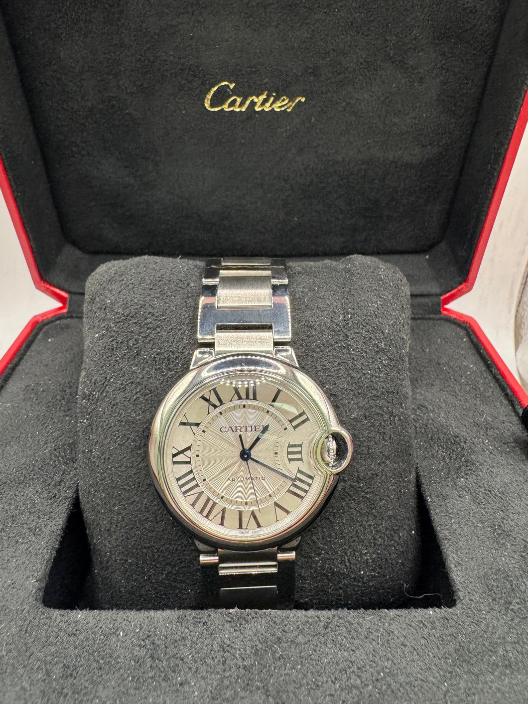 CARTIER BALLON BLEU 36MM BOX & PAPERS £4,250 WSN 3352