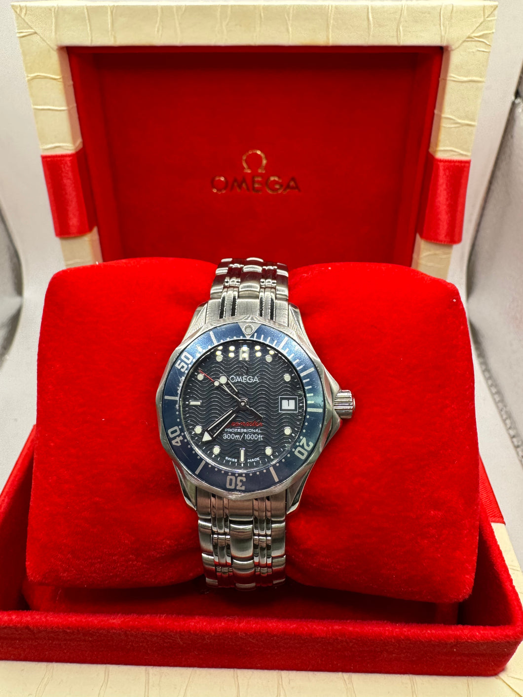 OMEGA SEAMASTER QUARTZ 28MM BOX PAPERS £1,895 WSN 3413 – Swiss