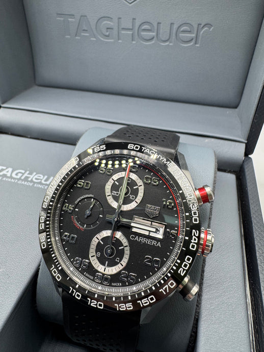 TAG HEUER CARRERA 44MM BOX & PAPERS £3,450 WSN 3058