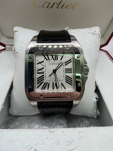 CARTIER SANTOS 100XL 38 X 51MM BOX & PAPERS £4,450 WSN 3099