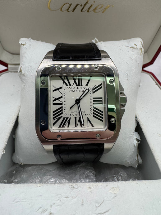 CARTIER SANTOS 100XL 38 X 51MM BOX & PAPERS £4,450 WSN 3099