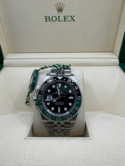 ROLEX GMT-MASTER II 'SPRITE' 40MM BOX & PAPERS £14,950 WSN 3466