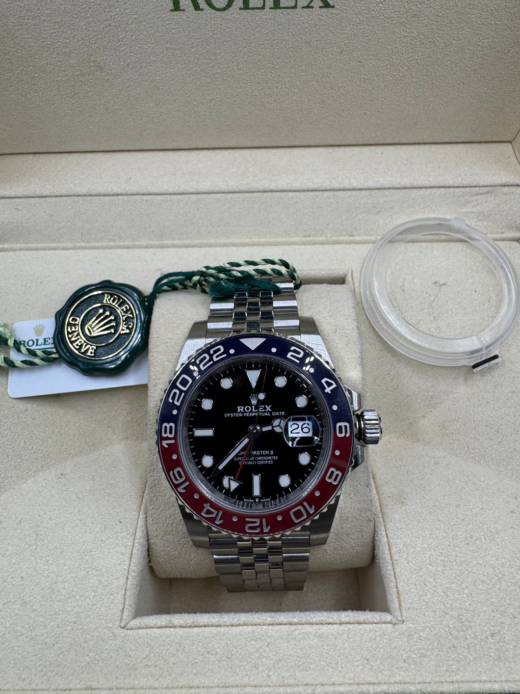 ROLEX GMT-MASTER II 'PEPSI' 40MM BOX PAPERS £SOLD WSN 3495
