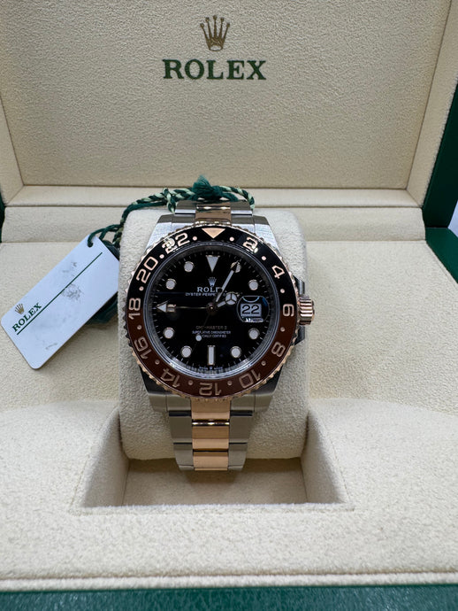 ROLEX GMT-MASTER II 'ROOTBEER' 40MM BOX & PAPERS £14,750 WSN 3460