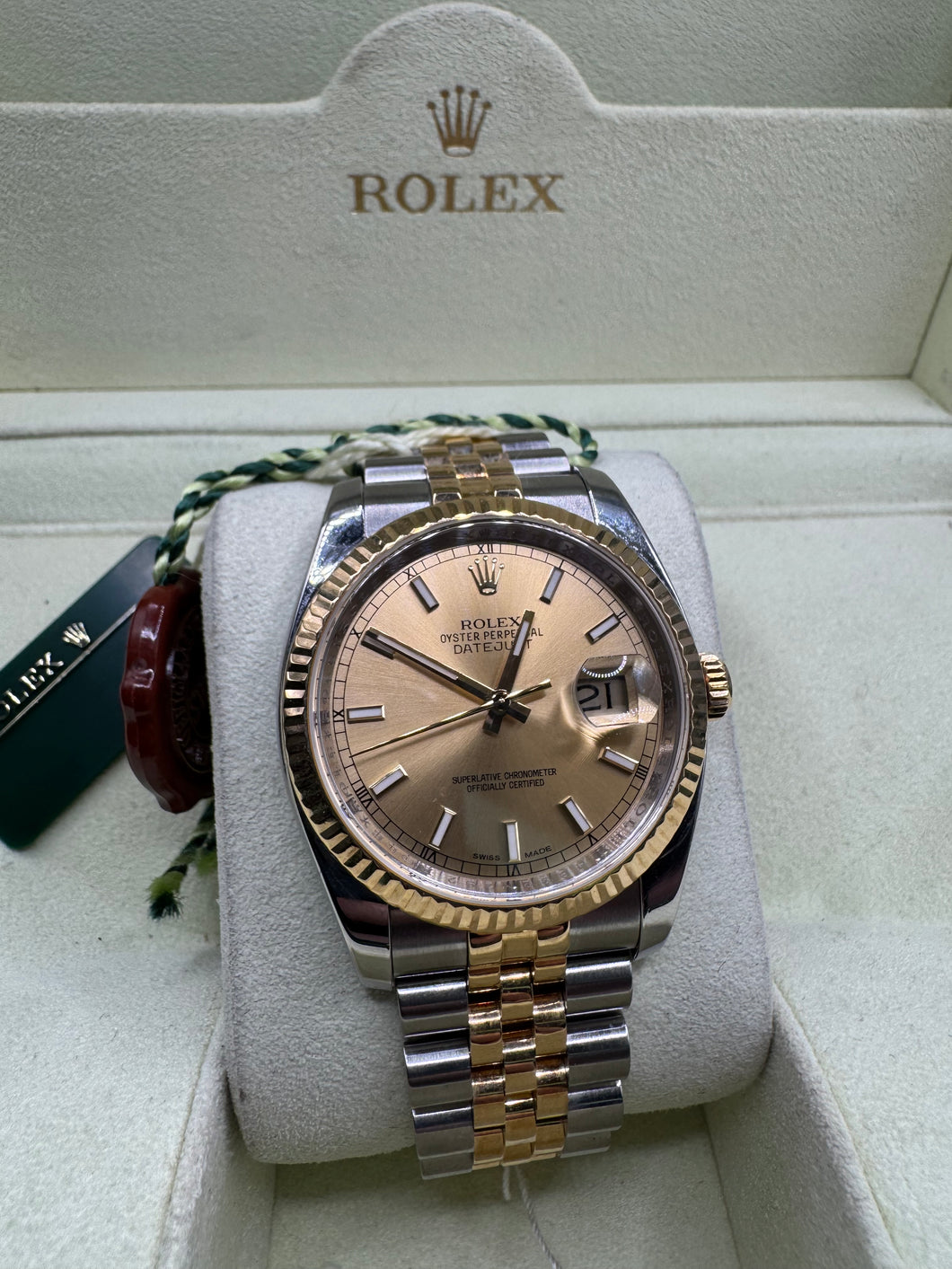 ROLEX DATEJUST 36MM 116233 BOX & PAPERS £7,450 WSN 3632