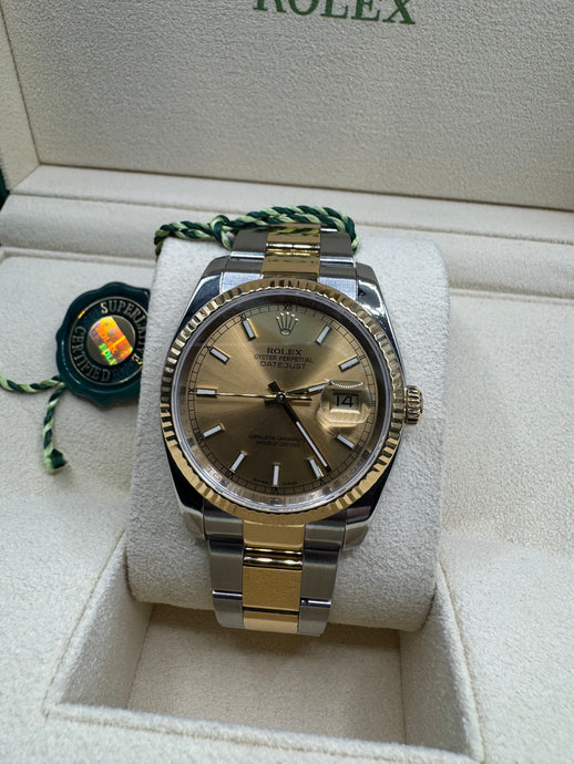 ROLEX DATEJUST 36MM 116233 BOX & PAPERS £7,950 WSN 3684
