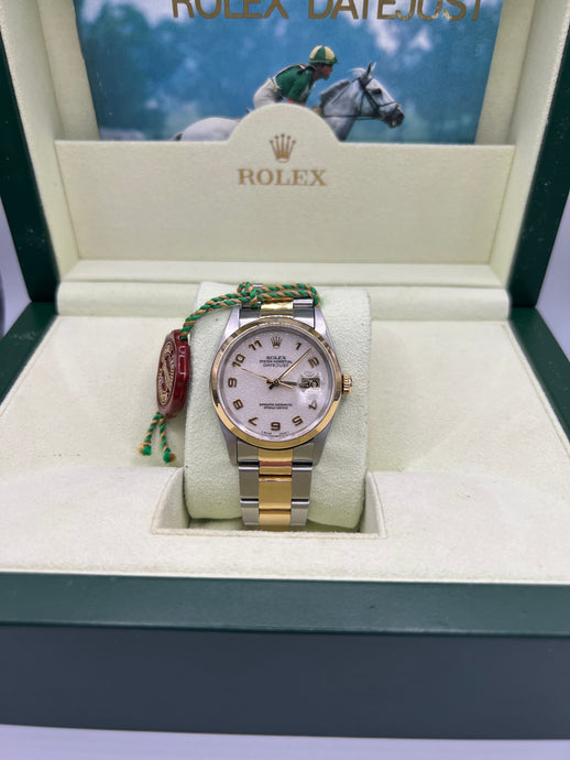2003 36mm Rolex DATEJUST model 16203 in 18ct Gold and Steel
