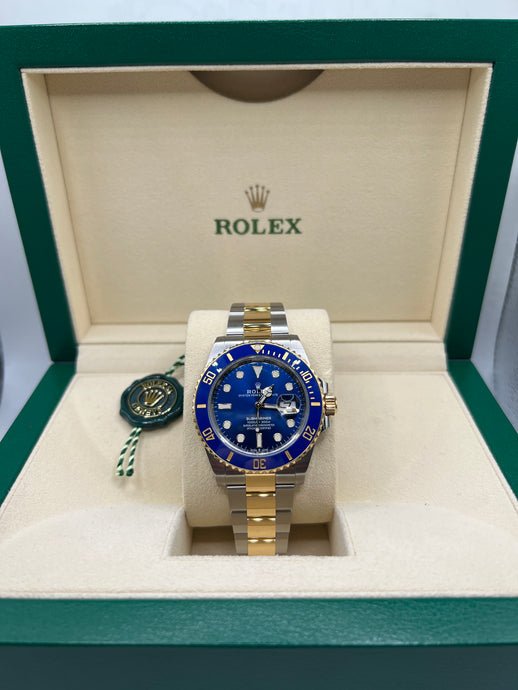 2021 ROLEX SUBMARINER (BLUESY) BOX & PAPERS (WSN 2817) 126613LB
