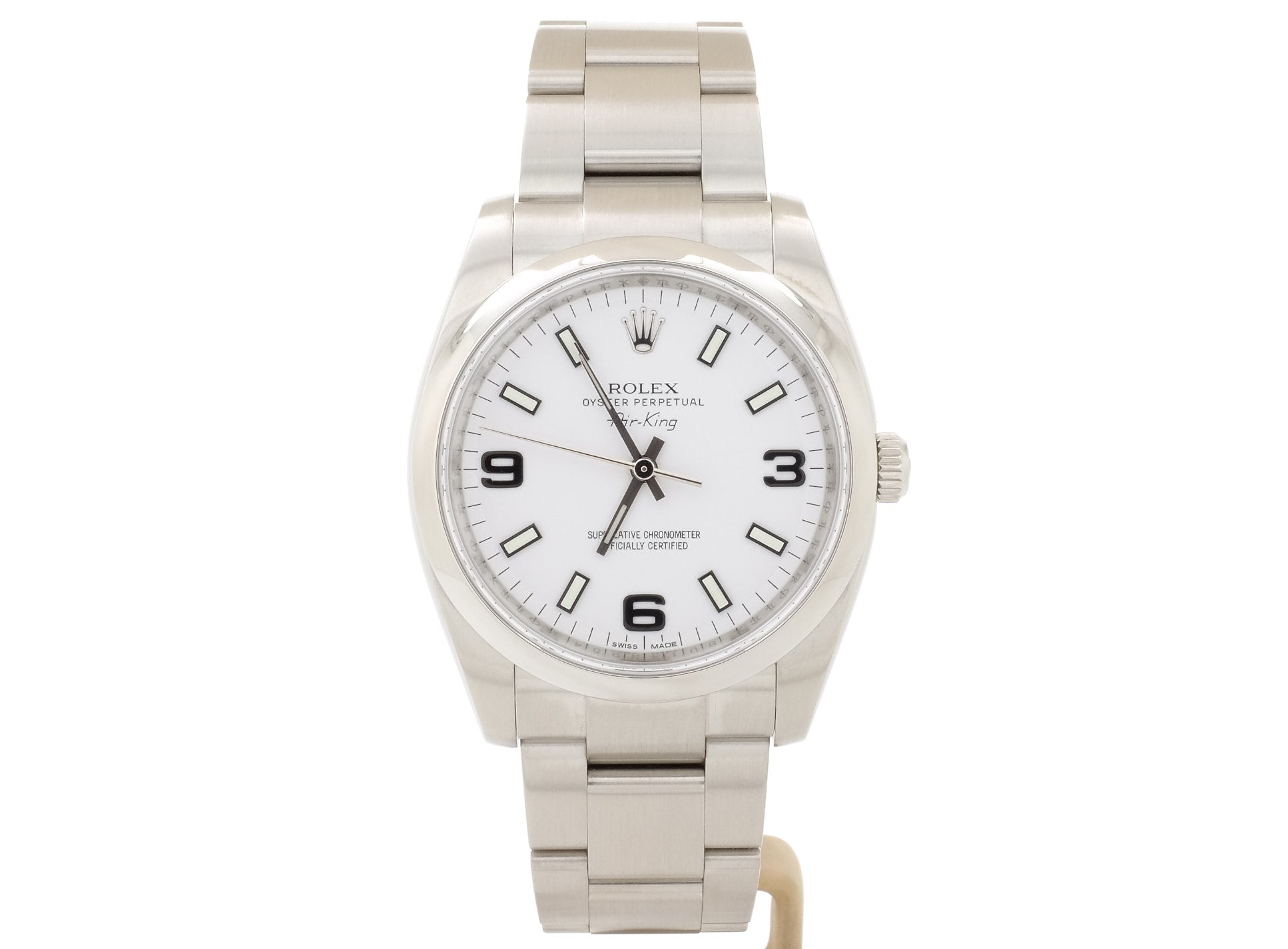 Rolex air king white on sale