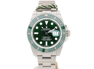 2016 Green Ceramic-Bezel Rolex SUBMARINER DATE Model 116610LV ('Hulk') - SOLD